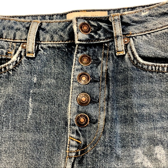 Free People Harvey Distressed Denim Skirt - Picture 6 of 9